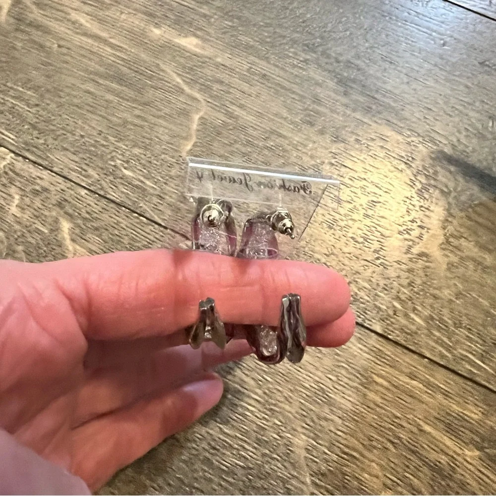 Silver Tone and Faux‎ Crystals Fashion Jewelry Earrings NEW
